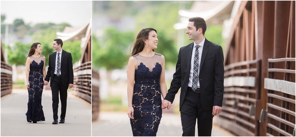 Engagement session at Falls Park - Sioux Falls, South Dakota