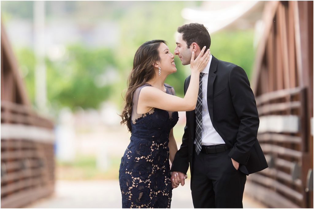 Engagement session at Falls Park - Sioux Falls, South Dakota
