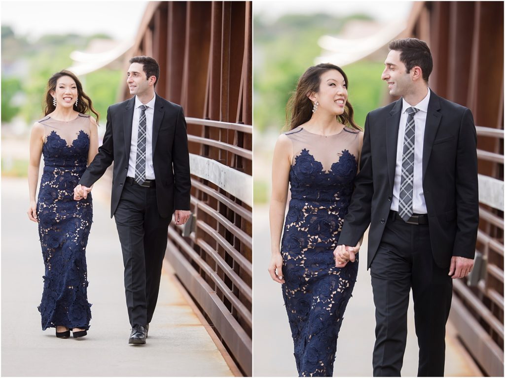 Engagement session at Falls Park - Sioux Falls, South Dakota