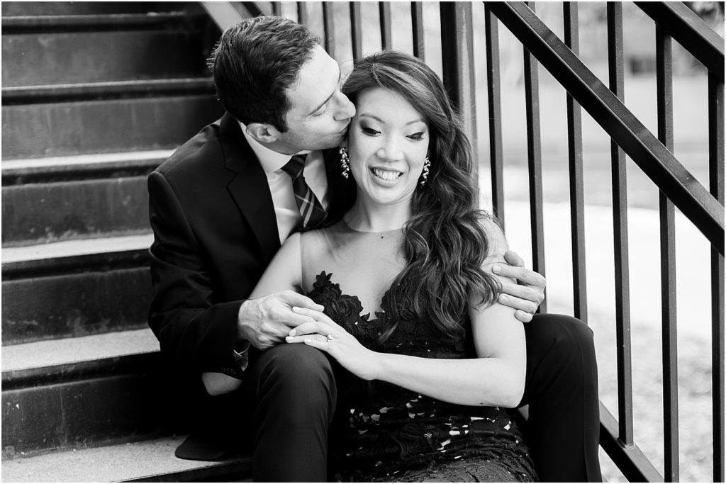 Engagement session at Falls Park - Sioux Falls, South Dakota