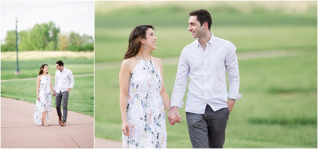 Engagement session at Falls Park - Sioux Falls, South Dakota
