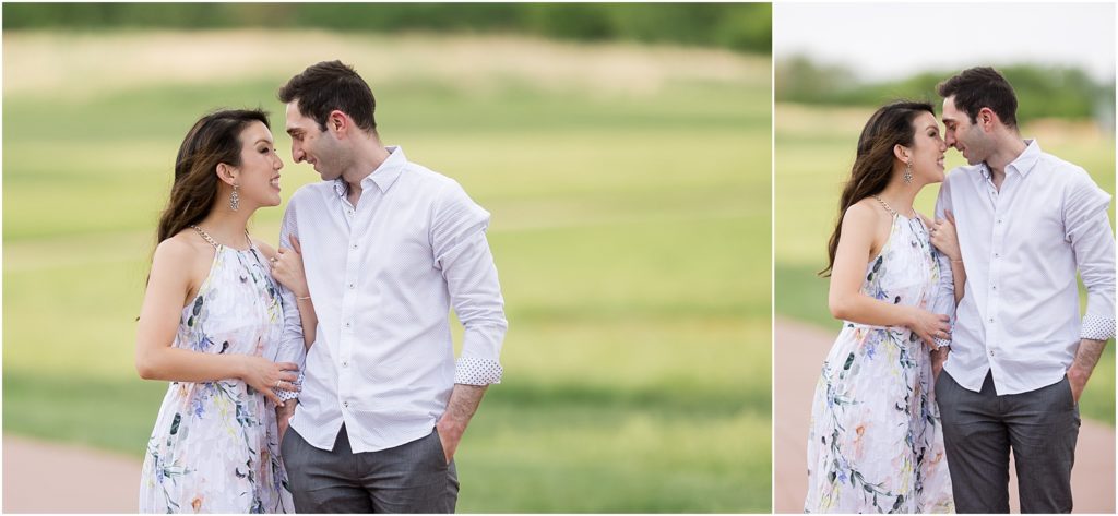 Engagement session at Falls Park - Sioux Falls, South Dakota