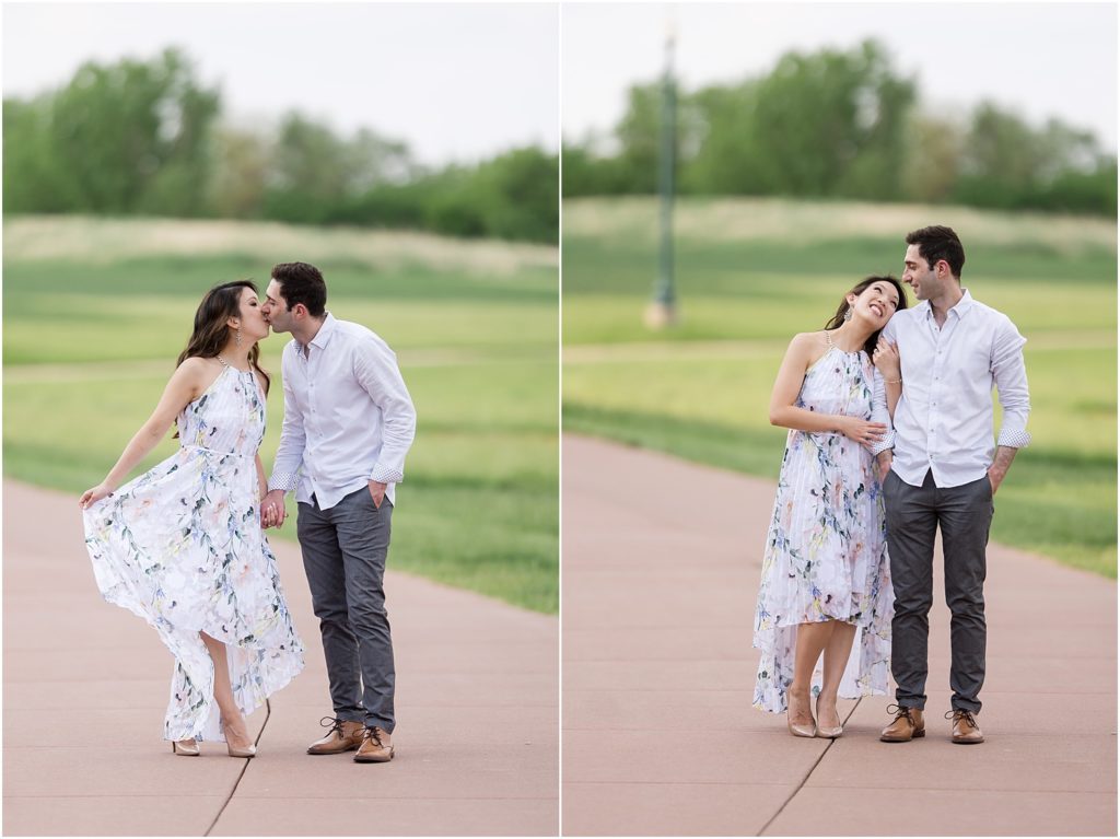 Engagement session at Falls Park - Sioux Falls, South Dakota