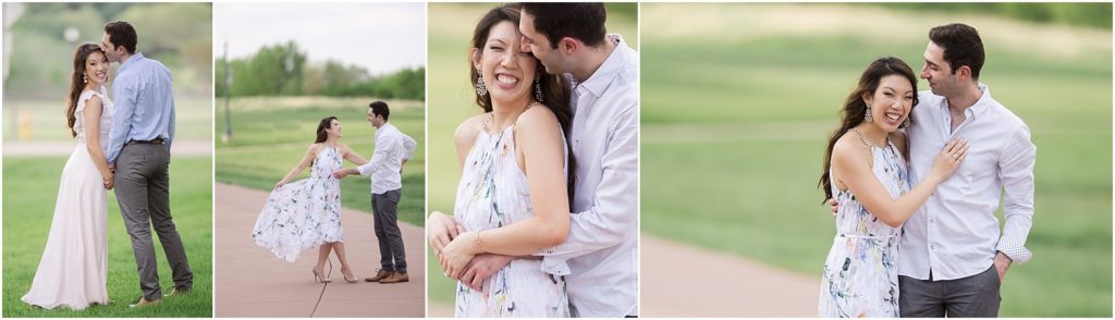 Engagement photos in South Dakota - Falls Park