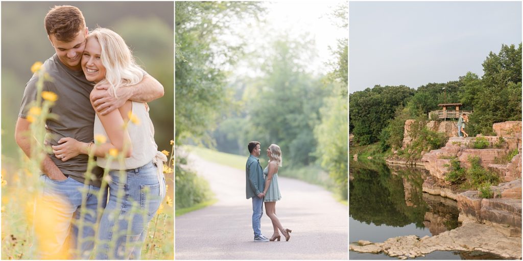 Best spots for engagement photos in South Dakota - Palisades Park