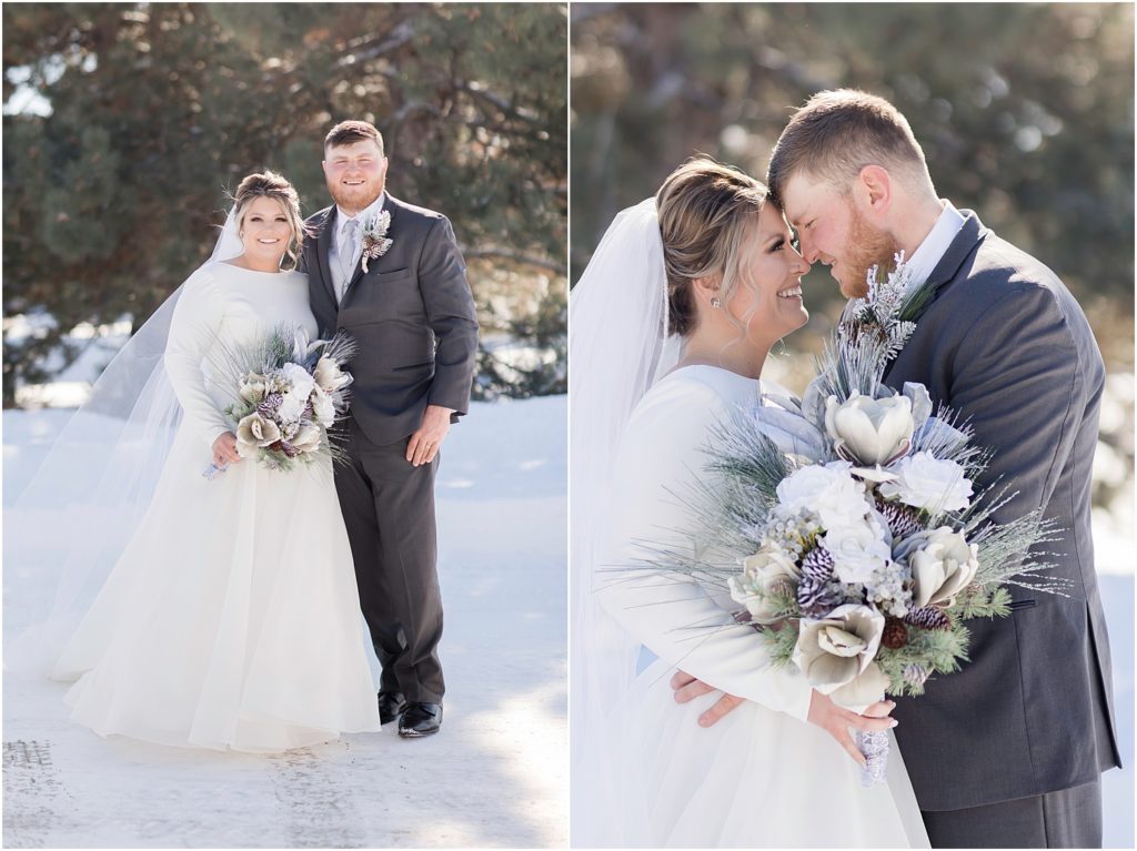 Winter wedding in Brookings, South Dakota. McCrory Gardens