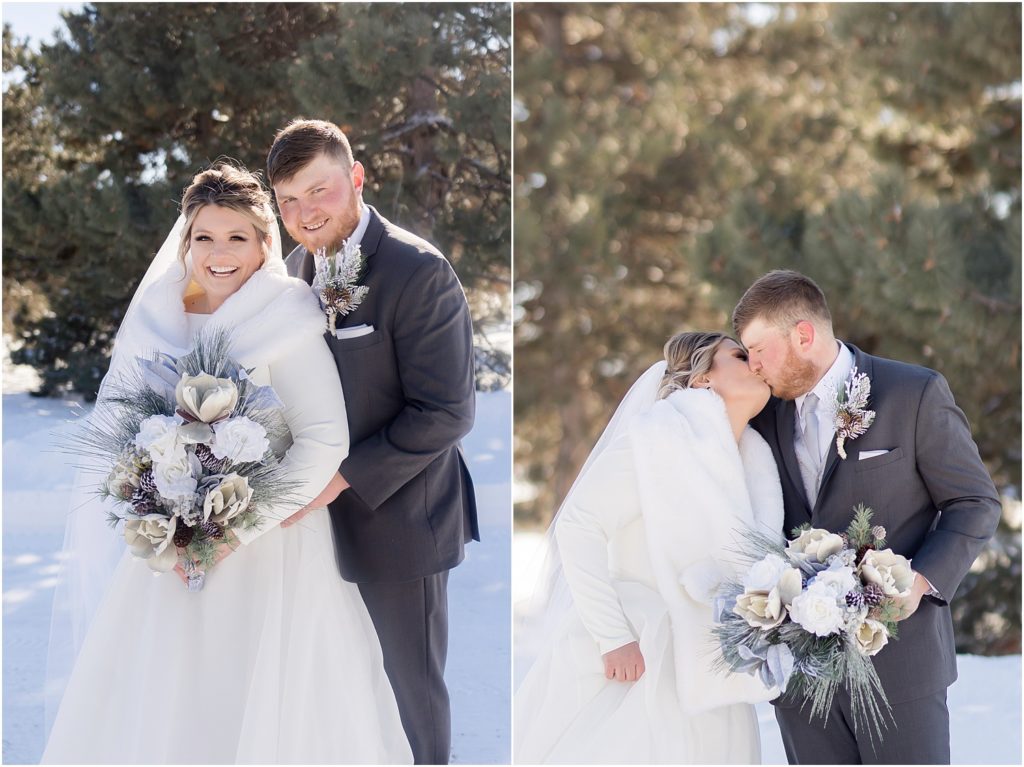 Winter wedding in Brookings, South Dakota. McCrory Gardens