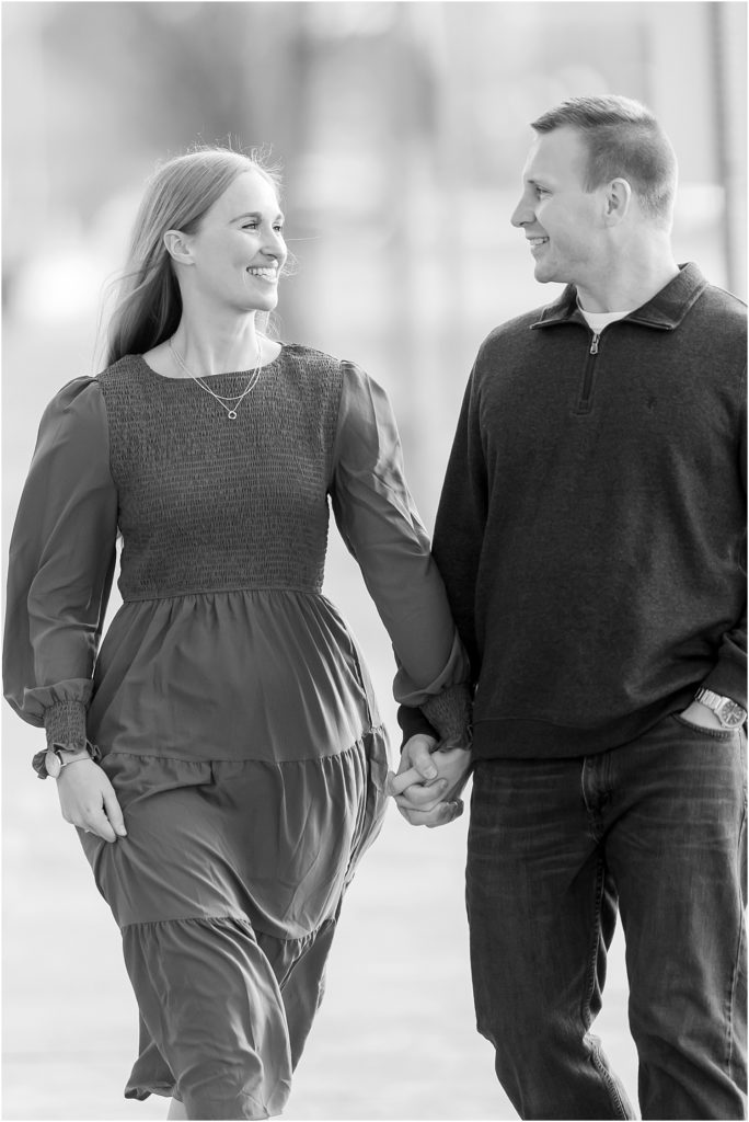 Winter engagement Downtown Sioux Falls, South Dakota