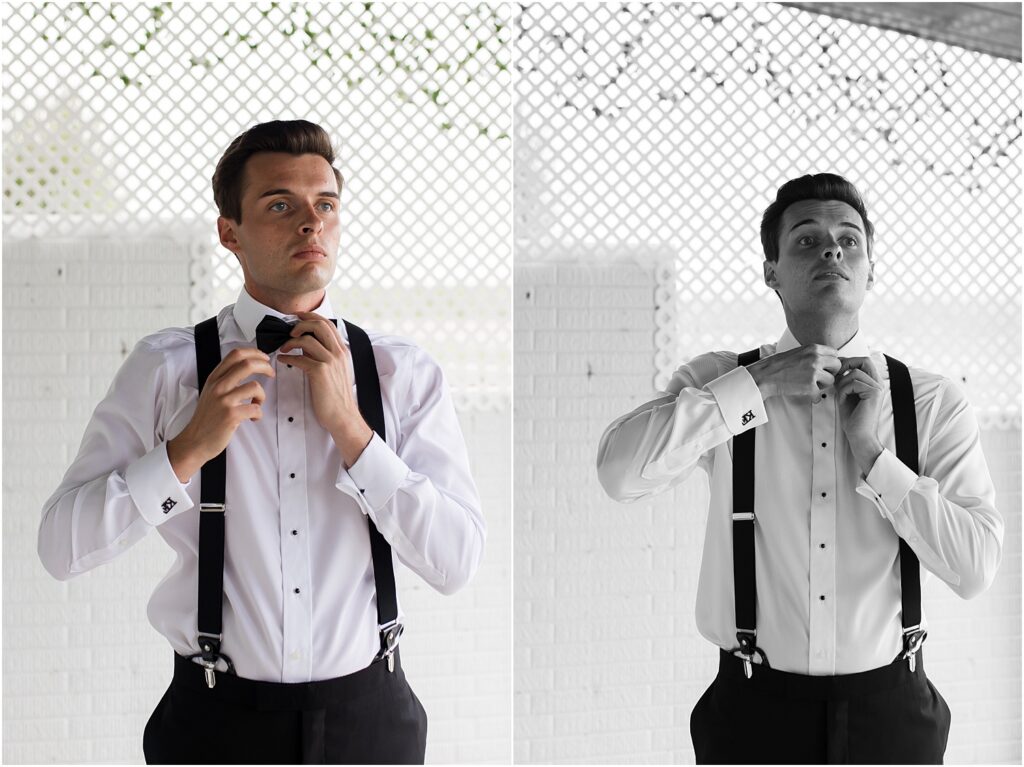 Summer Sioux Falls Wedding | Groom getting ready