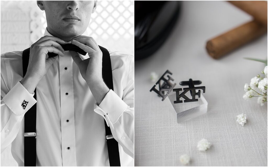 Summer Sioux Falls Wedding | Groom getting ready