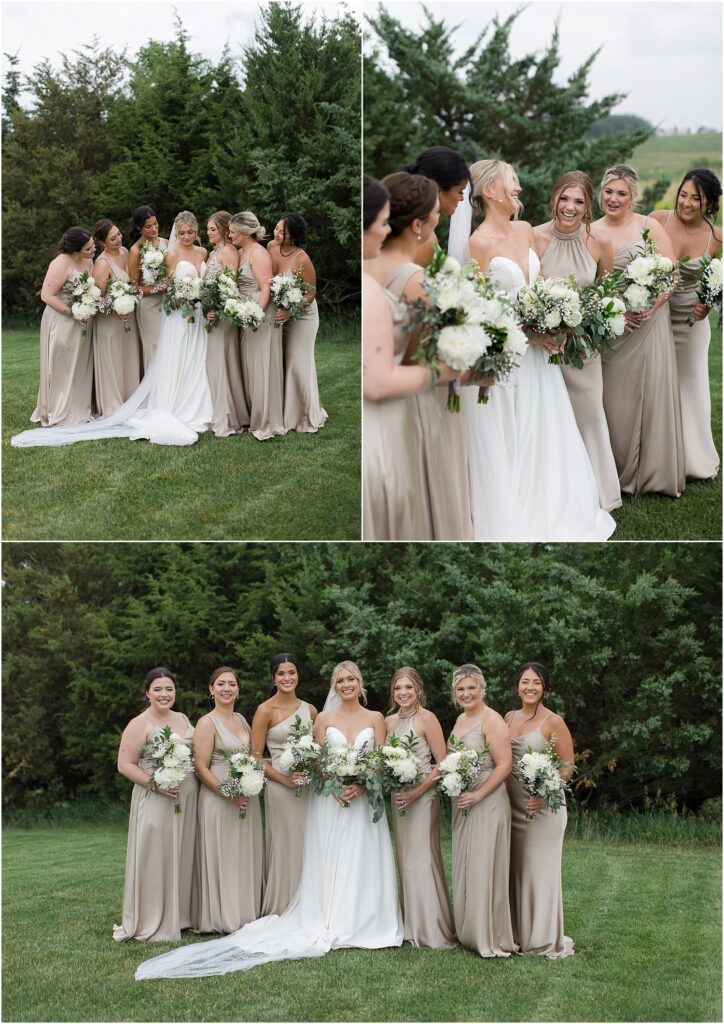 Summer Sioux Falls Wedding | Bridal Party Outdoor photos