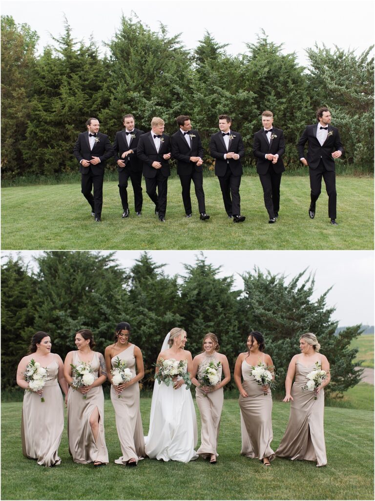Summer Sioux Falls Wedding | Bridal Party Outdoor photos