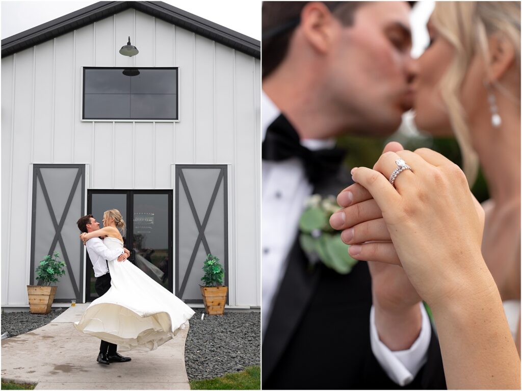 Summer Sioux Falls Wedding | Bride and Groom sunset