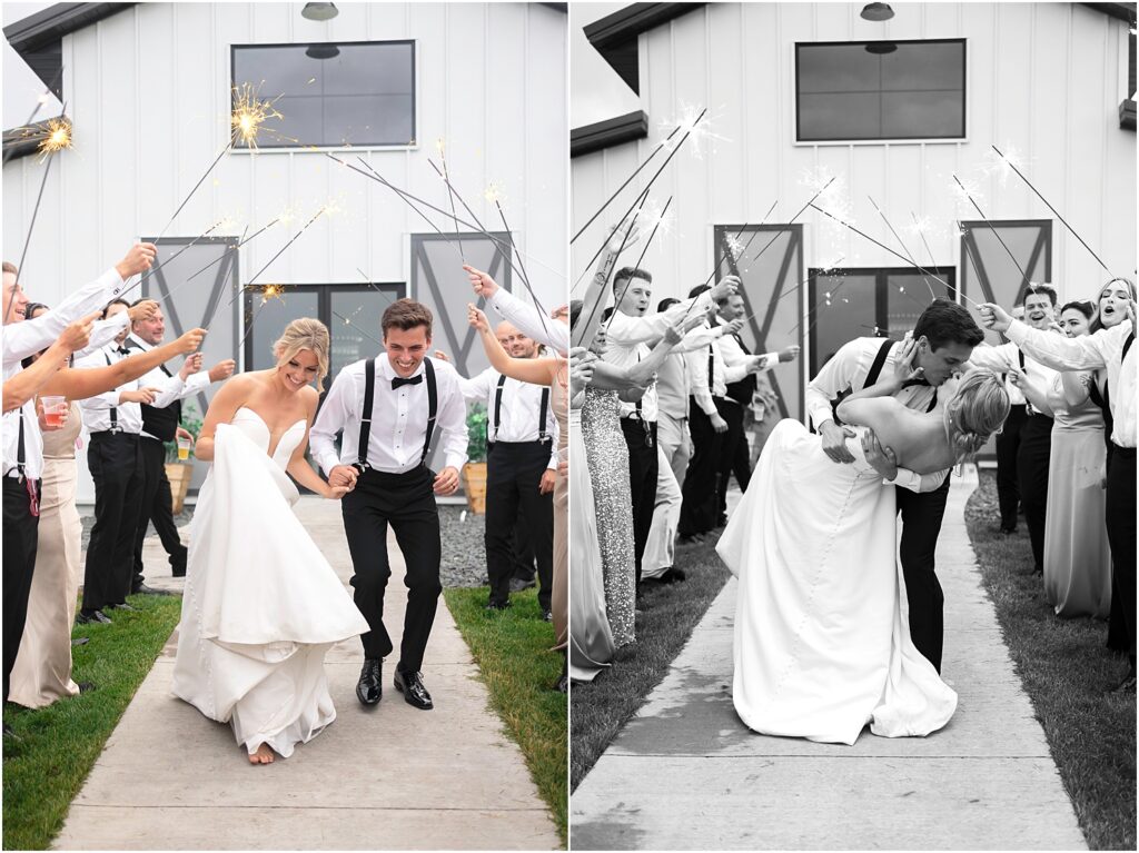 Summer Sioux Falls Wedding | Sparkler exit