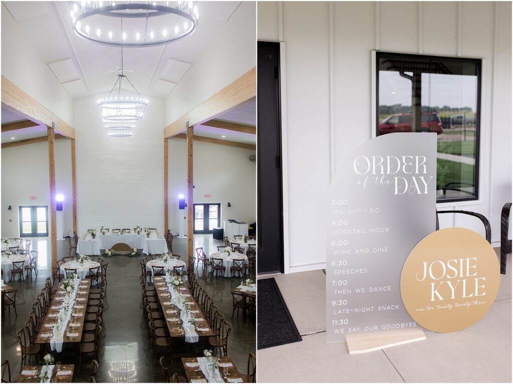 Summer Sioux Falls Wedding | Reception decor