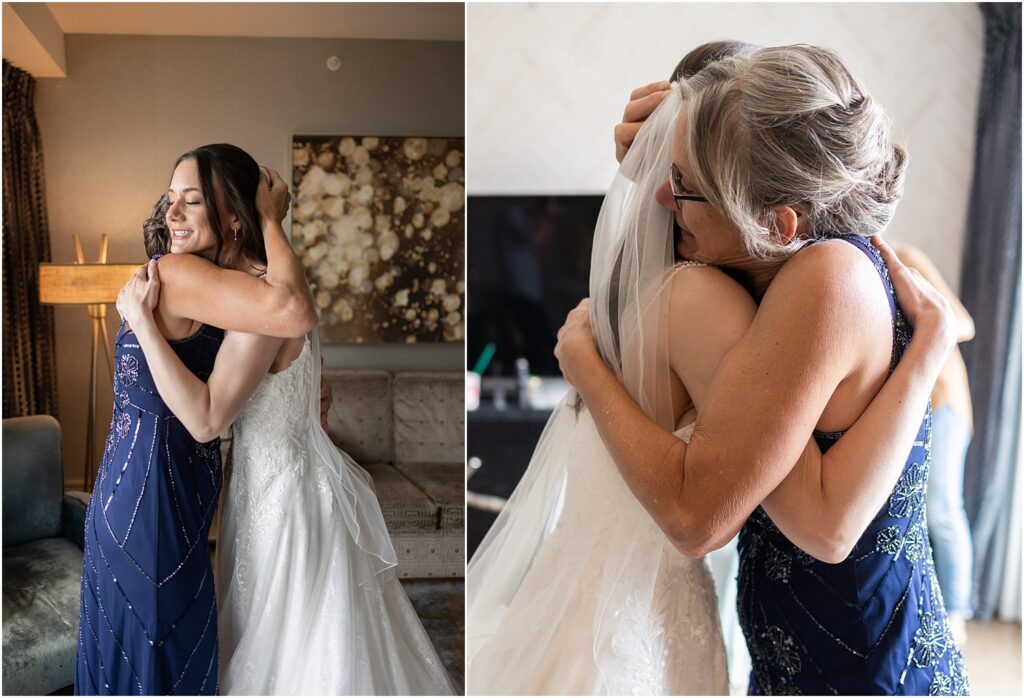 Sioux Falls Summer Downtown Wedding - bride getting ready
