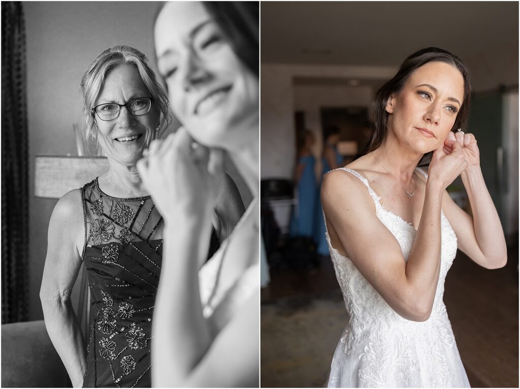 Sioux Falls Summer Downtown Wedding - bride getting ready