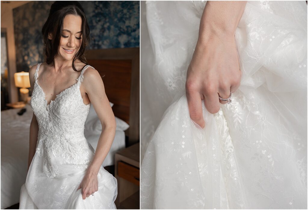 Sioux Falls Summer Downtown Wedding - bride getting ready