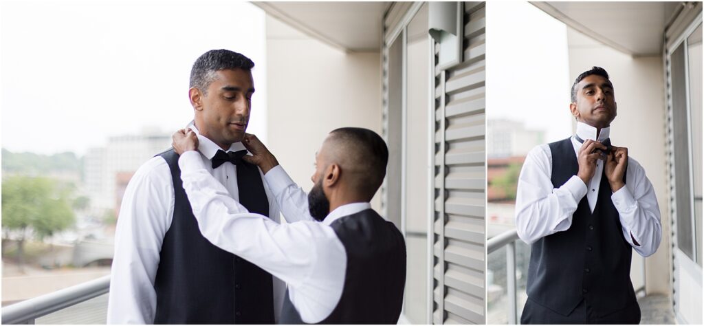 Sioux Falls Summer Downtown Wedding - Groom getting ready