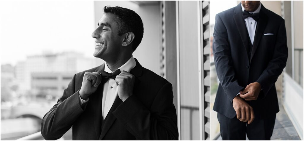 Sioux Falls Summer Downtown Wedding - Groom getting ready