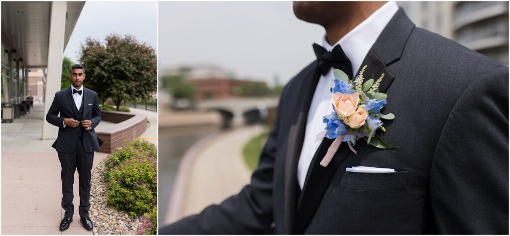 Sioux Falls Summer Downtown Wedding - First Look