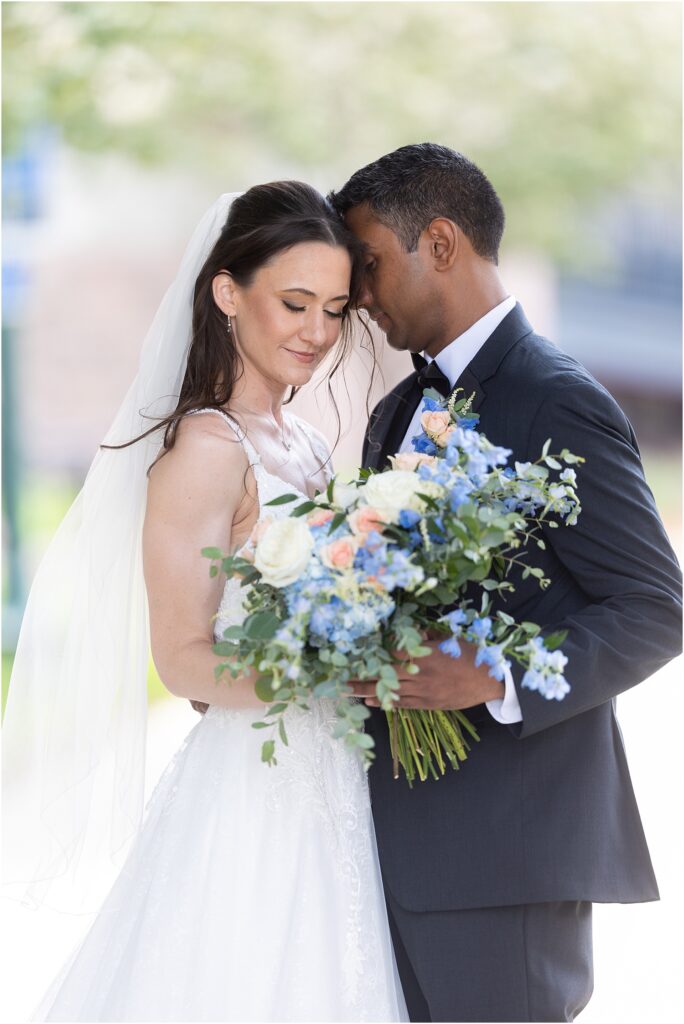Sioux Falls Summer Downtown Wedding - Bride and groom
