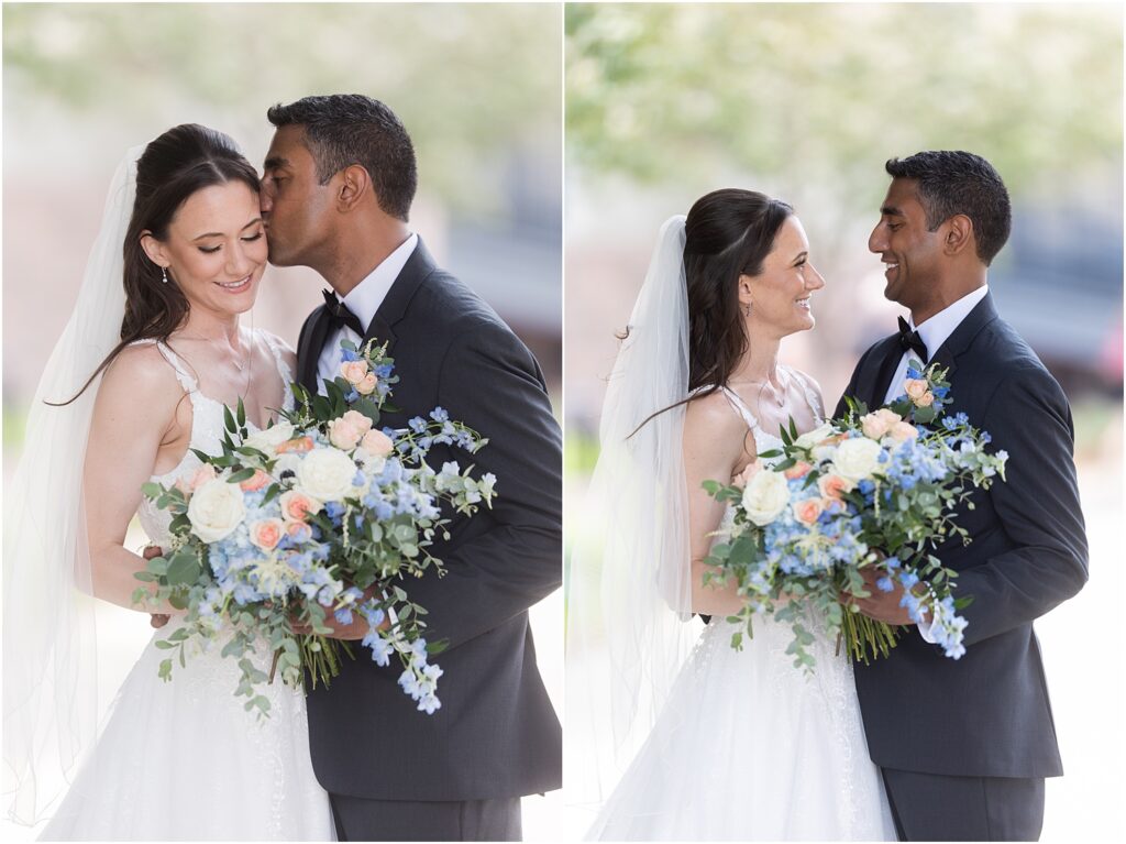 Sioux Falls Summer Downtown Wedding - Bride and groom