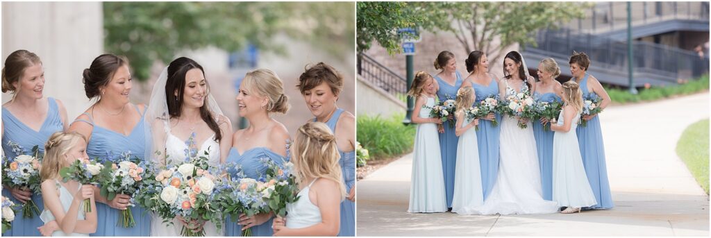 Sioux Falls Summer Downtown Wedding - Bridal Party