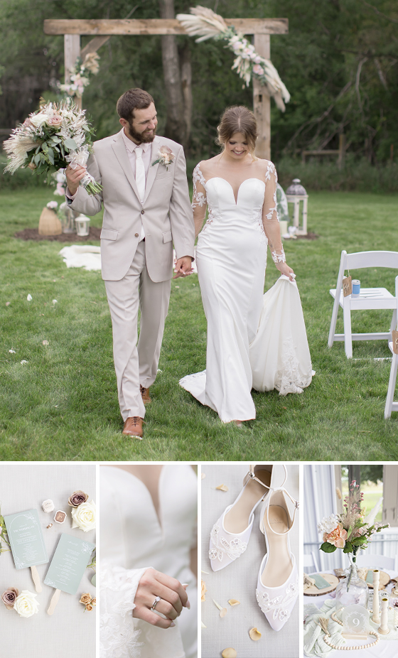 Outdoor summer barn wedding in South Dakota