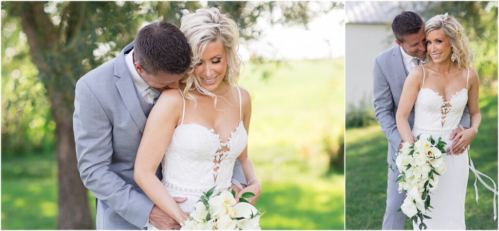 Sage and lavender summer wedding - Couple's photos
