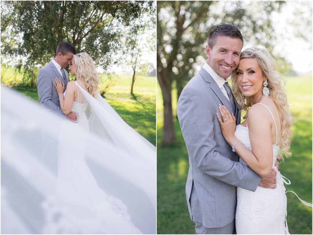 Sage and lavender summer wedding - Couple's photos