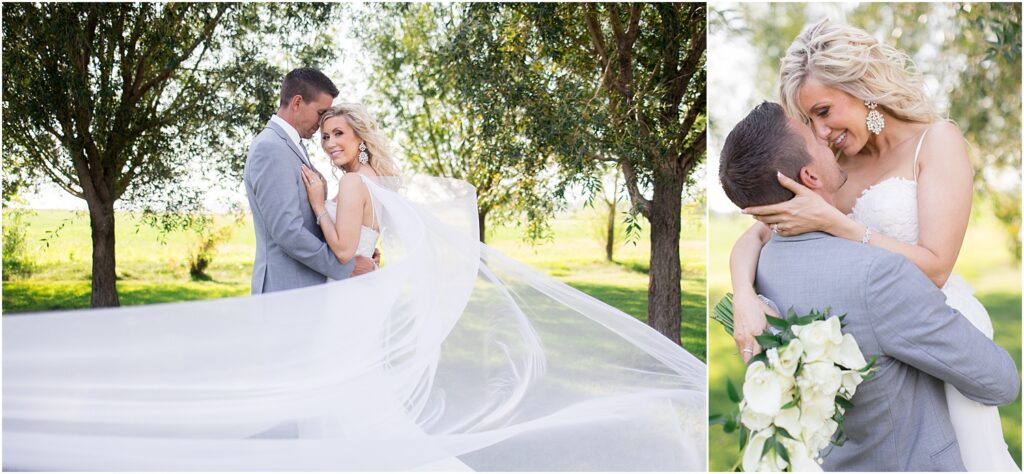 Sage and lavender summer wedding - Couple's photos
