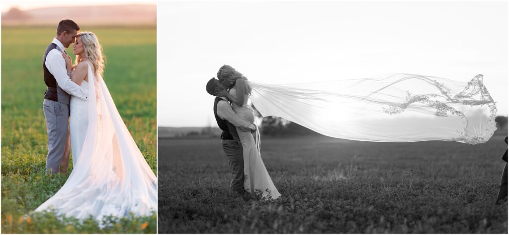 Sage and lavender summer wedding - Sunset photos