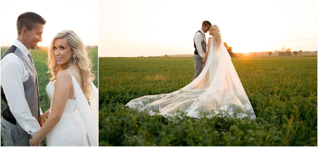 Sage and lavender summer wedding - Sunset photos