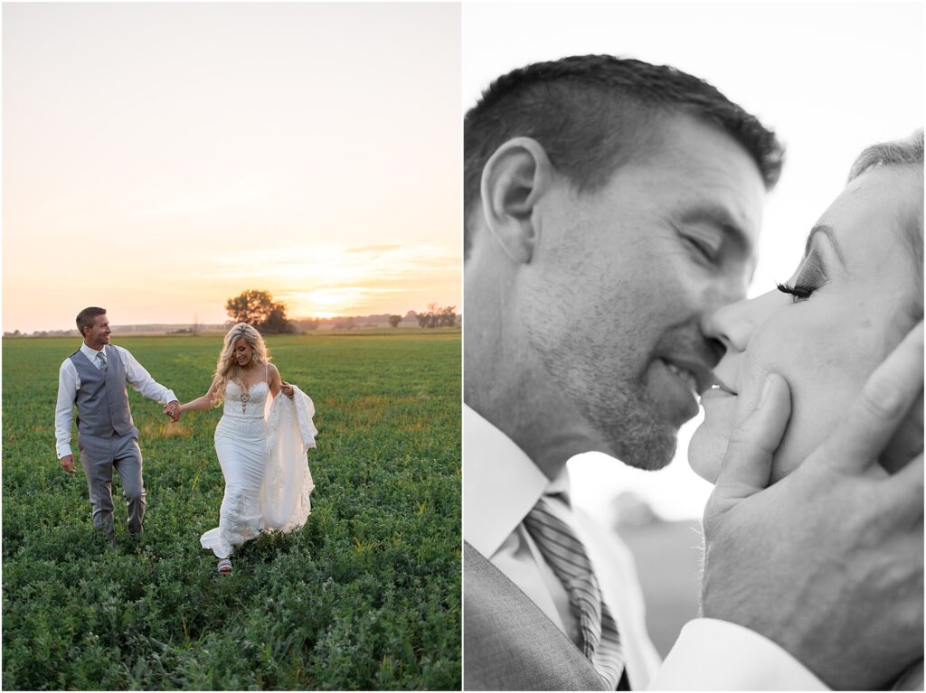 Sage and lavender summer wedding - Sunset photos