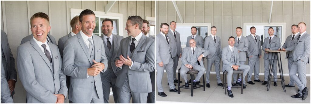 Sage and lavender summer wedding - Bridal Party groomsmen