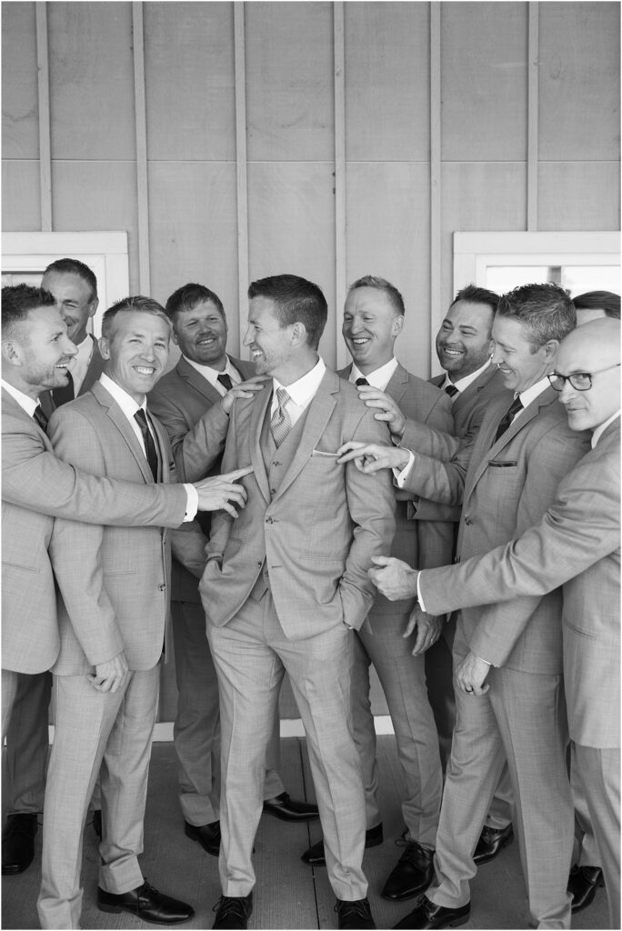 Sage and lavender summer wedding - Groom portraits