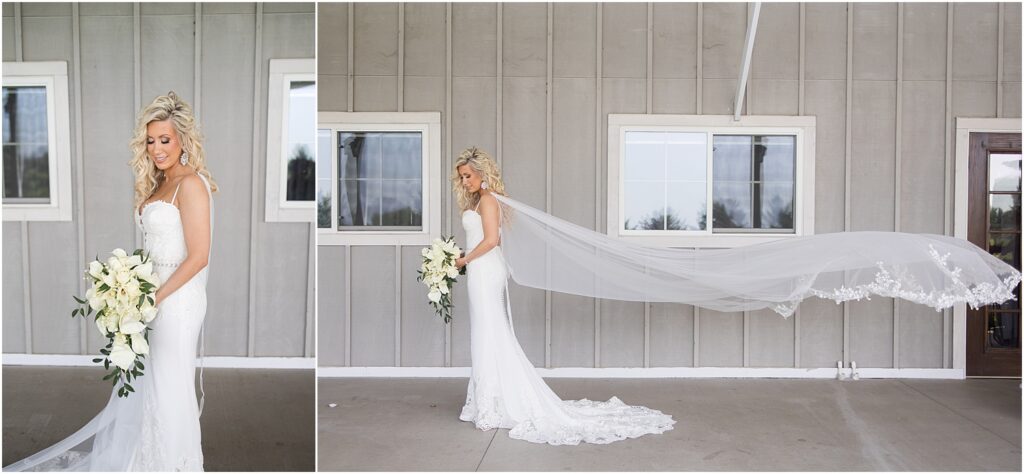 Sage and lavender summer wedding - Bridal portraits