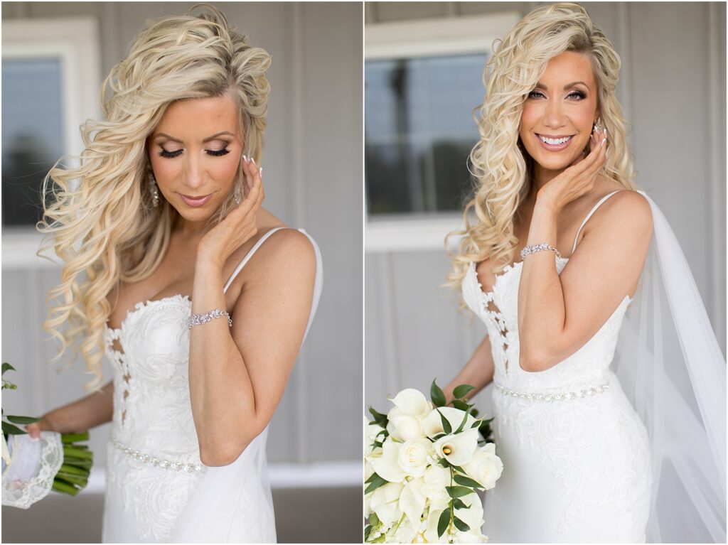 Sage and lavender summer wedding - Bridal portraits