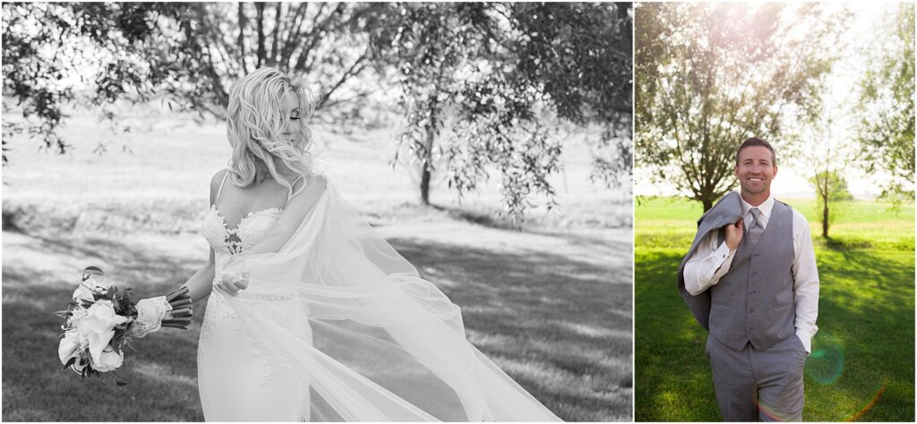 Sage and lavender summer wedding - Bridal Portraits