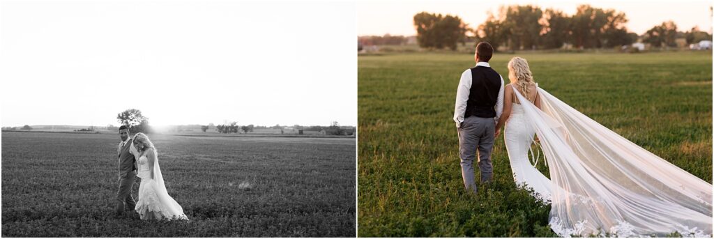 Sage and lavender summer wedding - Sunset Portraits