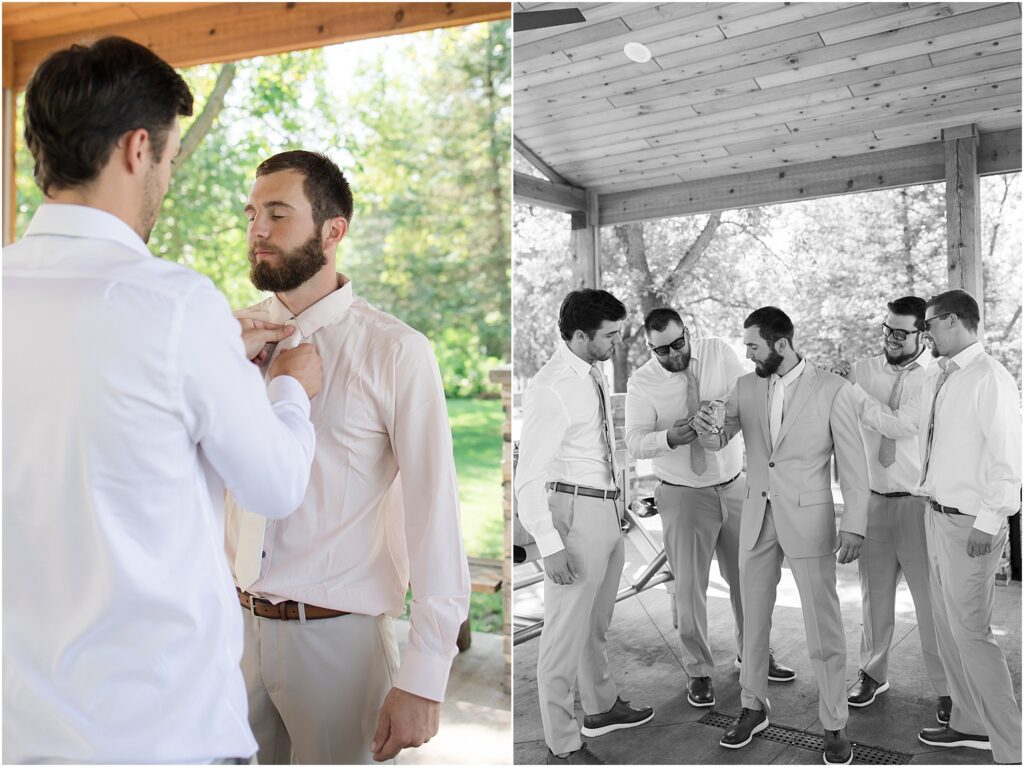 South Dakota Outdoor Wedding - Groom getting ready