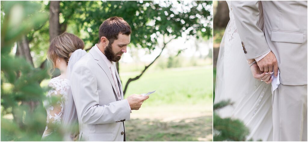 South Dakota Outdoor Wedding - wedding vows