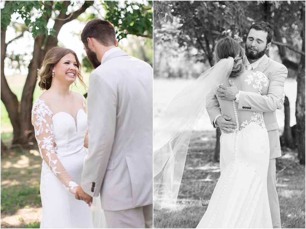 South Dakota Outdoor Wedding - First Look