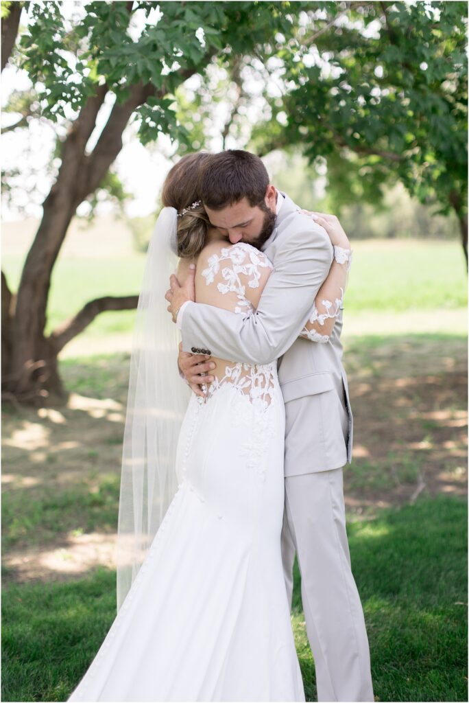 South Dakota Outdoor Wedding - First look