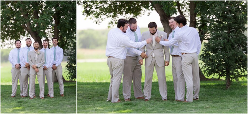 South Dakota Outdoor Wedding - Groomsmen