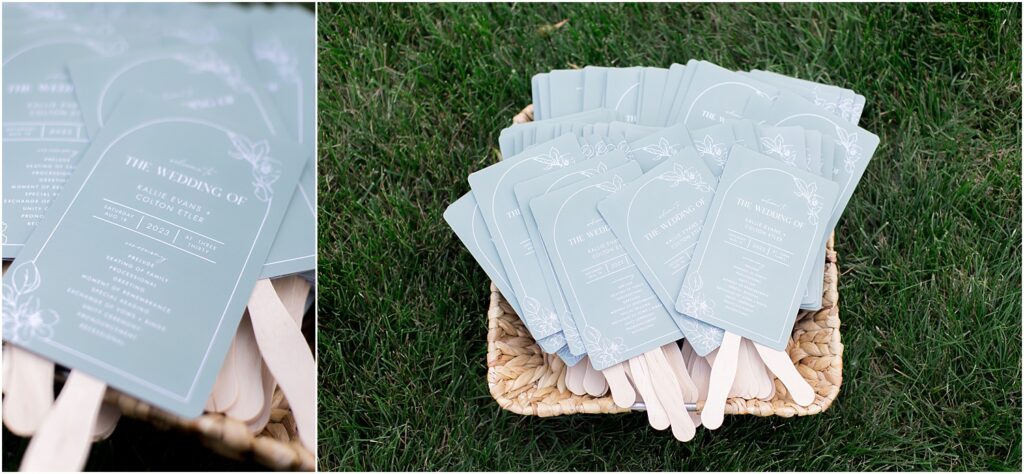 South Dakota Outdoor Wedding - Wedding fans