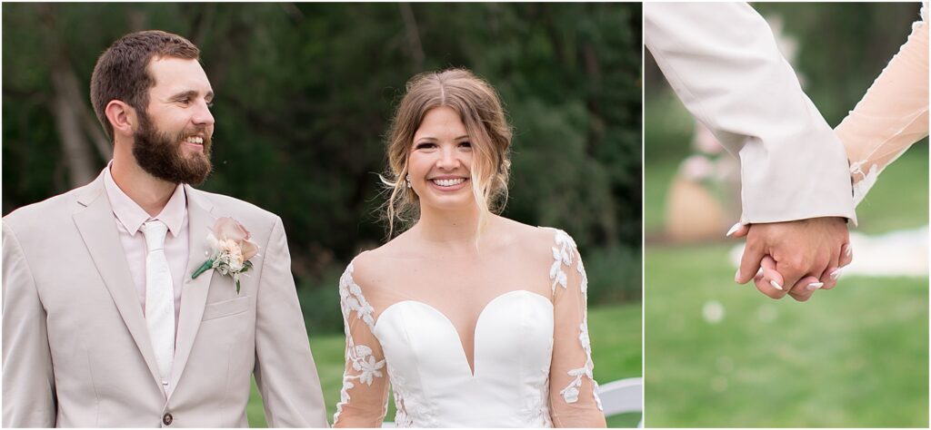 South Dakota Outdoor Wedding - bride and groom