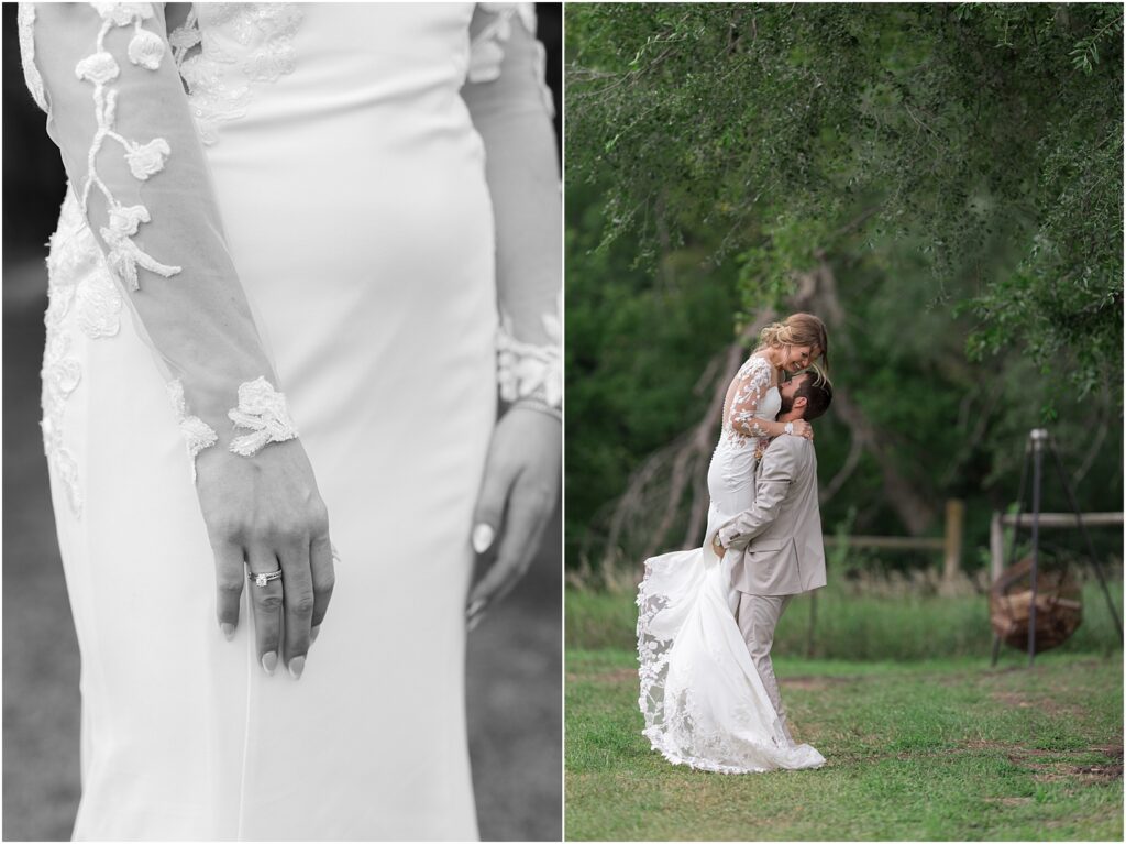 South Dakota Outdoor Wedding - bride and groom