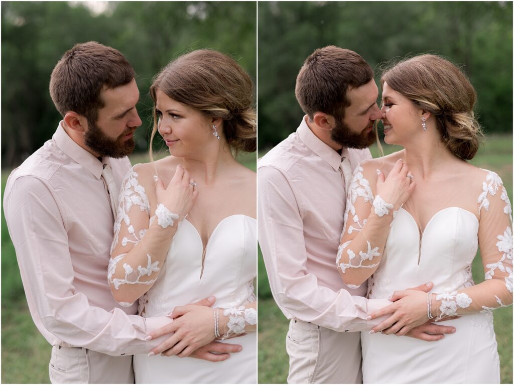 South Dakota Outdoor Wedding - romantic wedding poses